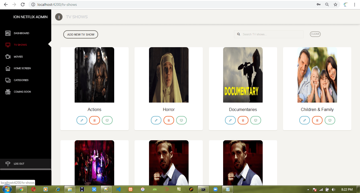 Video streaming app iOS, Android and Windows Backend
